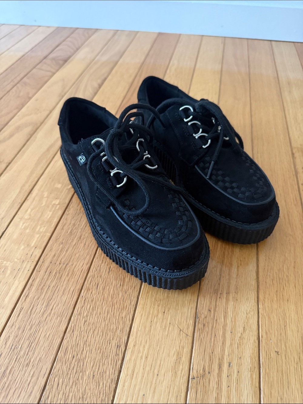 Tuk Anarchic black suede creepers